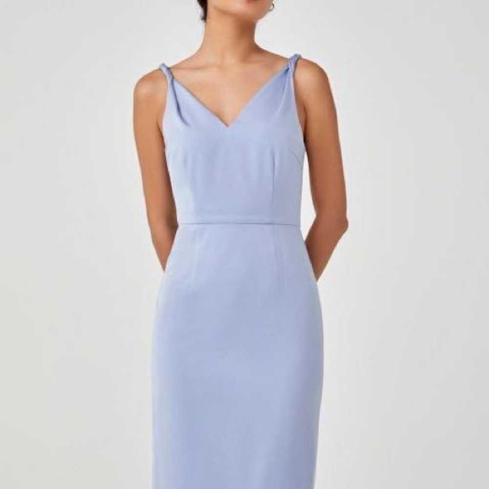 Silk Baby Blue Cocktail Dress